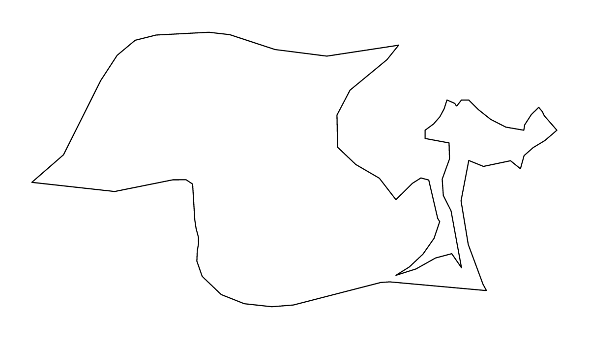 Mapa de contorno de Da Nang, Vietnam.