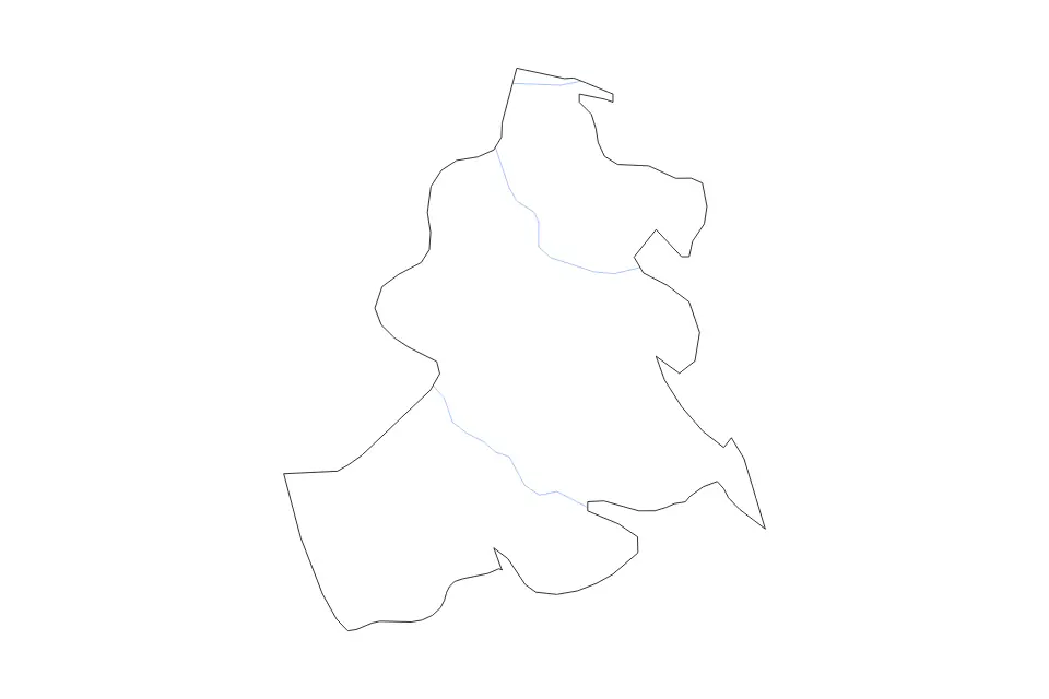 Carte de Haiphong, Vietnam de type contour et rivières pour Asie, montrant contour et rivières avec des limites nettes.