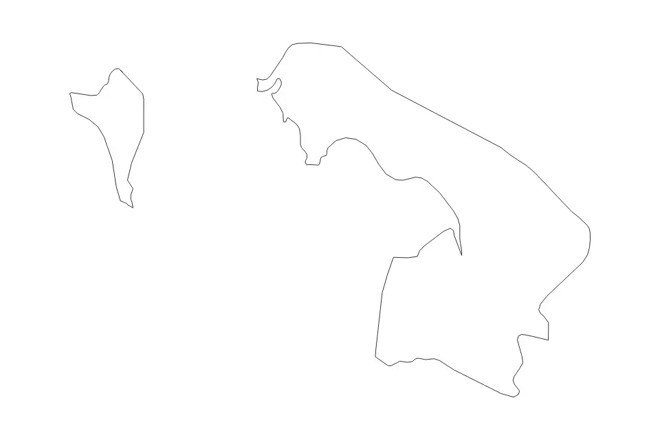Carte de Kiên Giang, Vietnam de type contour pour Asie, montrant contour avec des limites nettes.