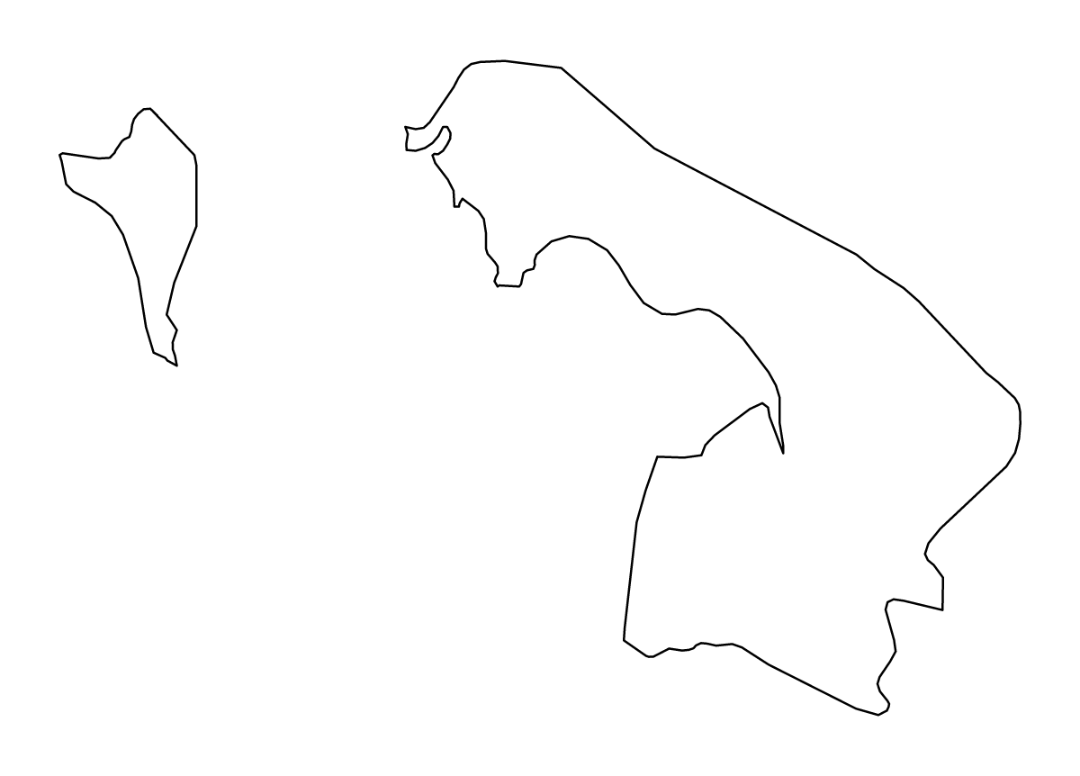 Carte de contour de Kiên Giang, Vietnam.