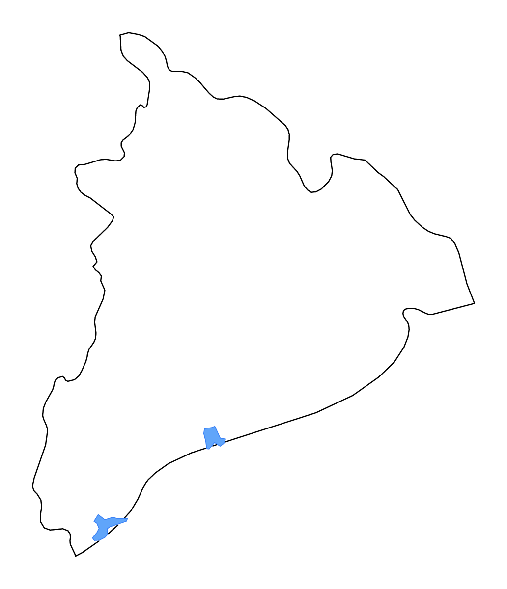 Carte de contour de Kon Tum, Vietnam avec lacs et rivières.