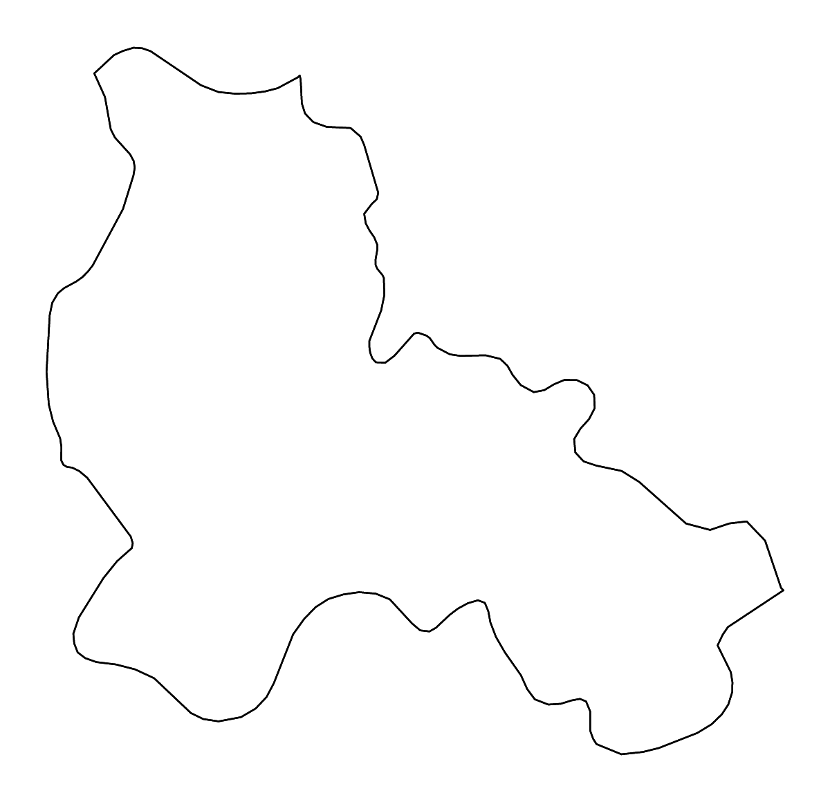 Carte de contour de Lạng Sơn, Vietnam avec rivières.