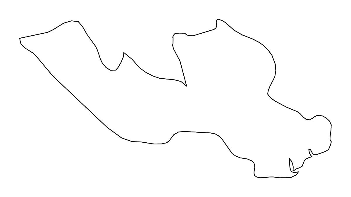 Carte de contour de Long An, Vietnam avec rivières.