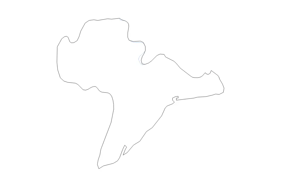 Mapa de Nam Định, Vietnam de tipo contorno y ríos para Asia, con contorno y ríos con límites limpios.
