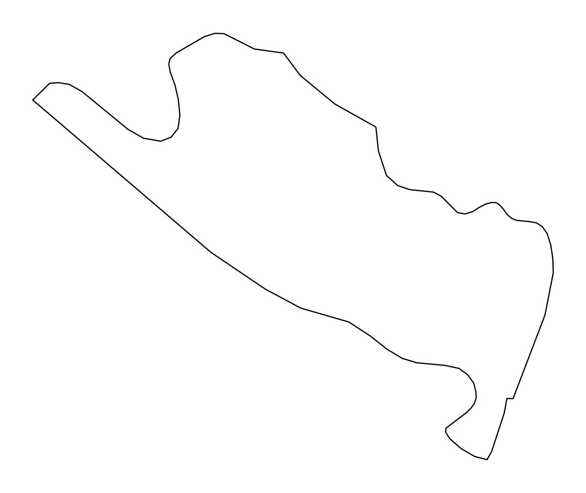 Carte de contour de Ninh Bình, Vietnam.