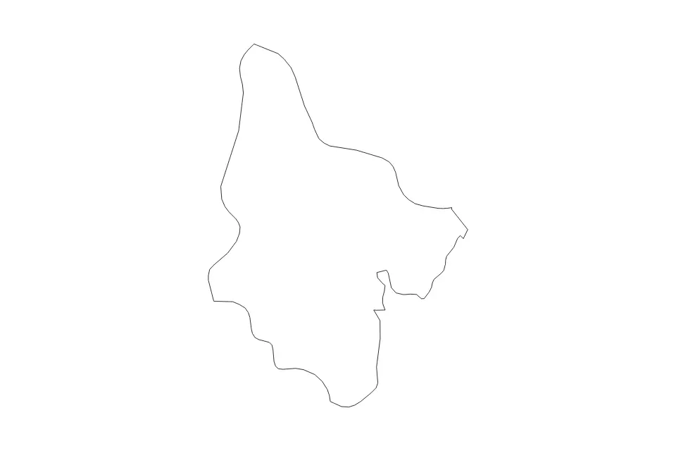 Mapa de Ninh Thuận, Vietnam de tipo contorno para Asia, con contorno con límites limpios.