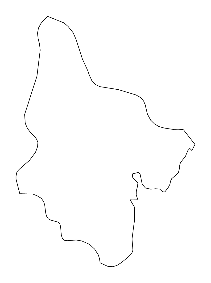 Mapa de contorno de Ninh Thuận, Vietnam.
