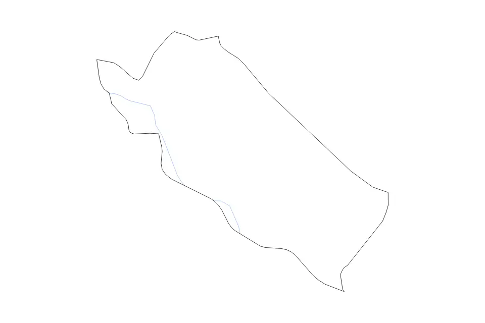 Mapa de Đồng Tháp, Vietnam de tipo contorno y ríos para Asia, con contorno y ríos con límites limpios.