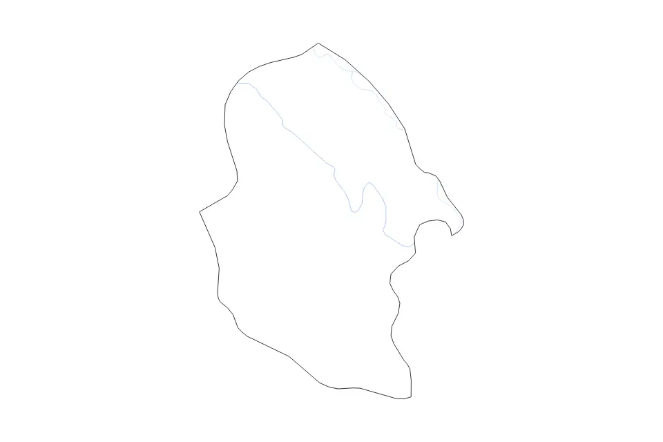 Carte de Phú Thọ, Vietnam de type contour et rivières pour Asie, montrant contour et rivières avec des limites nettes.