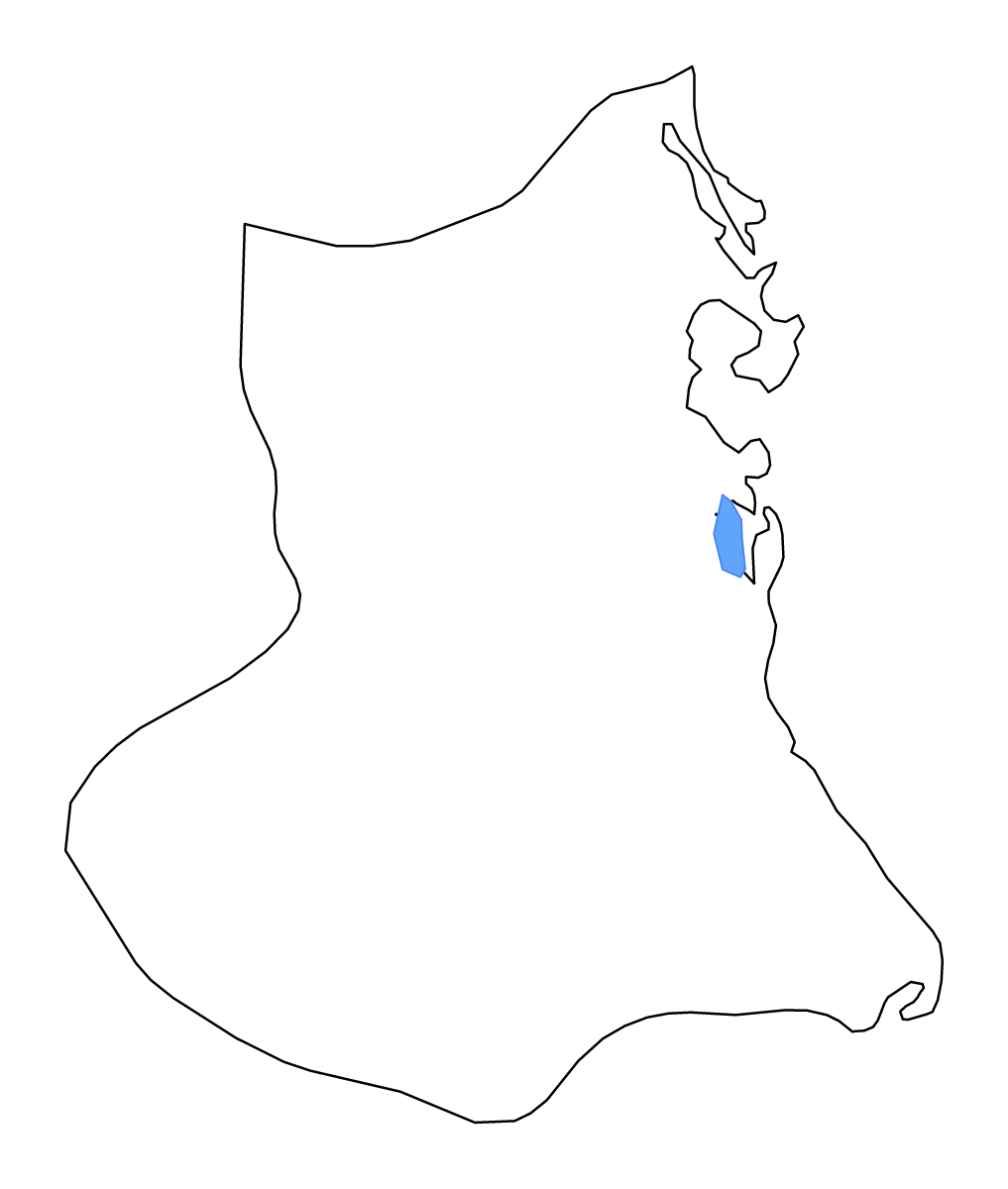 Mapa de contorno de Phú Yên, Vietnam con lagos y ríos.