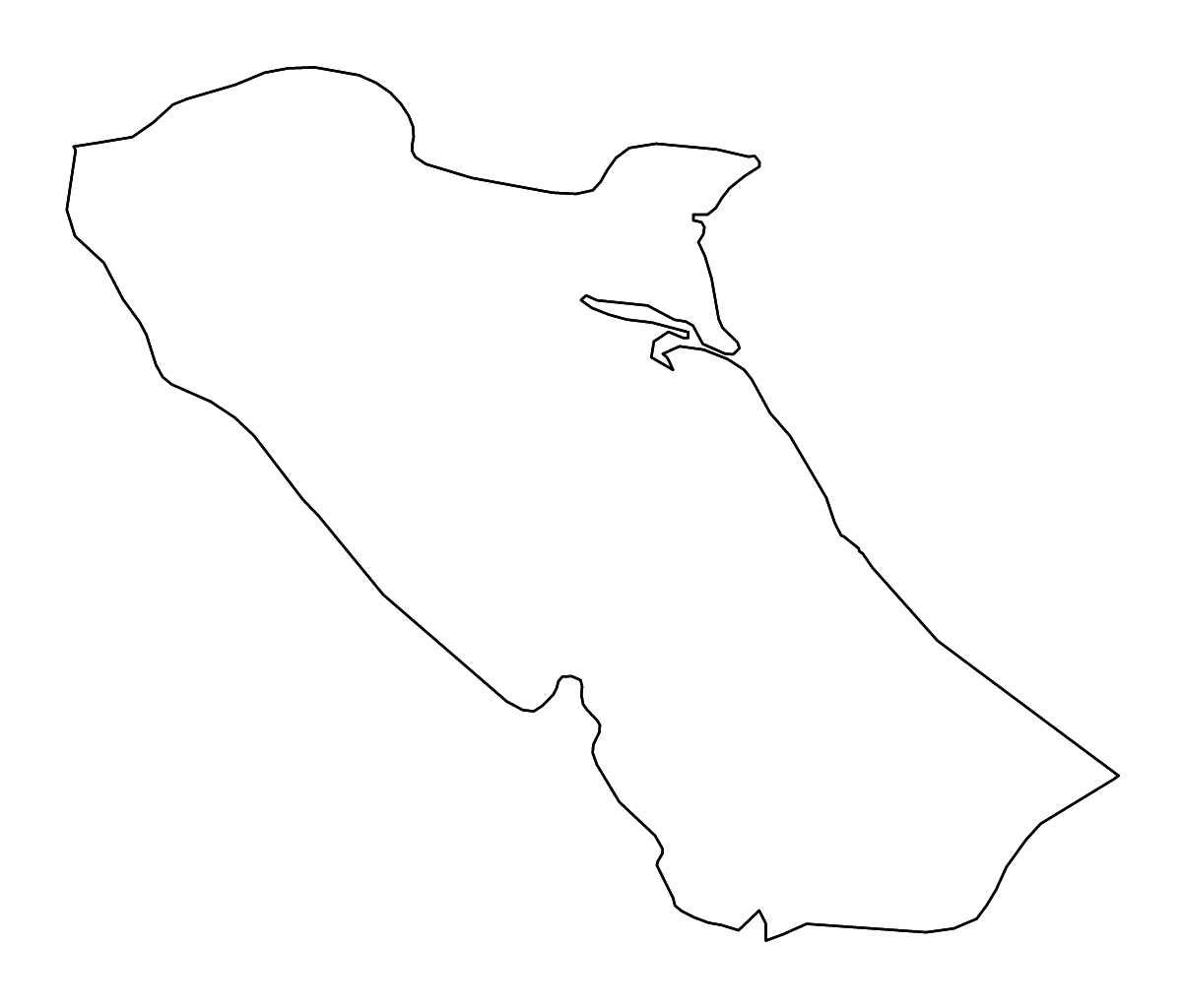 Carte de contour de Quảng Bình, Vietnam avec rivières.