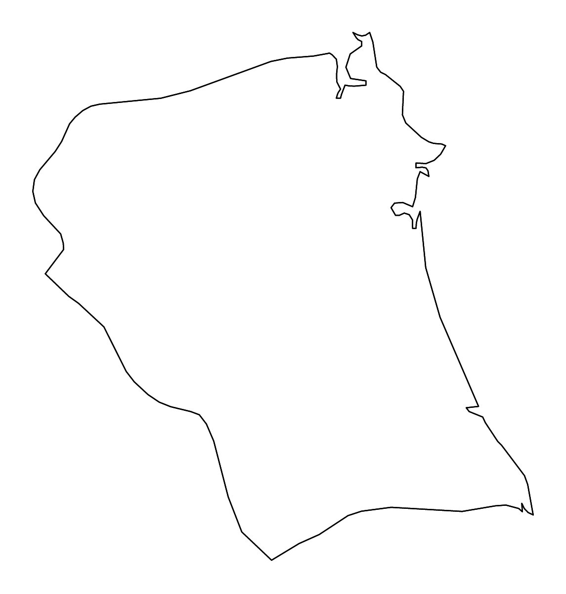 Mapa de contorno de Quảng Ngãi, Vietnam con ríos.