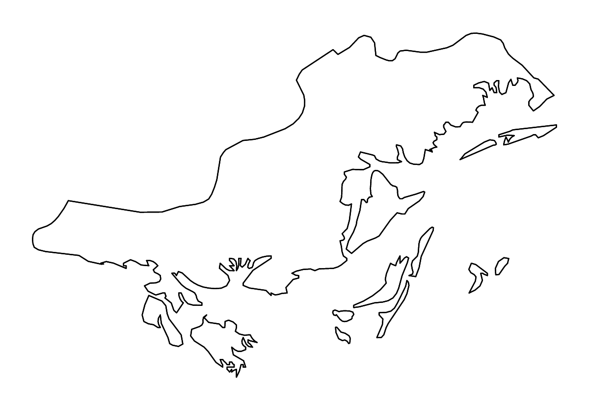 Carte de contour de Quảng Ninh, Vietnam avec rivières.