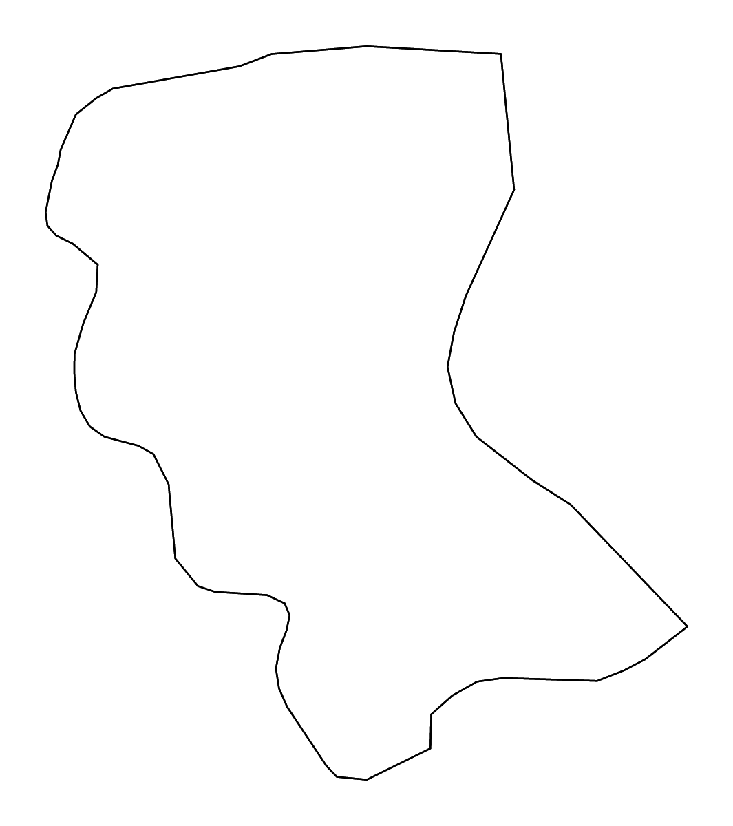 Carte de contour de Red River Delta, Vietnam avec rivières.