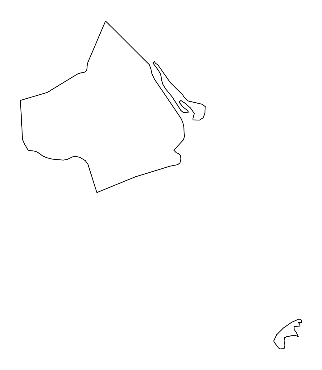 Carte de contour de Sóc Trăng, Vietnam.