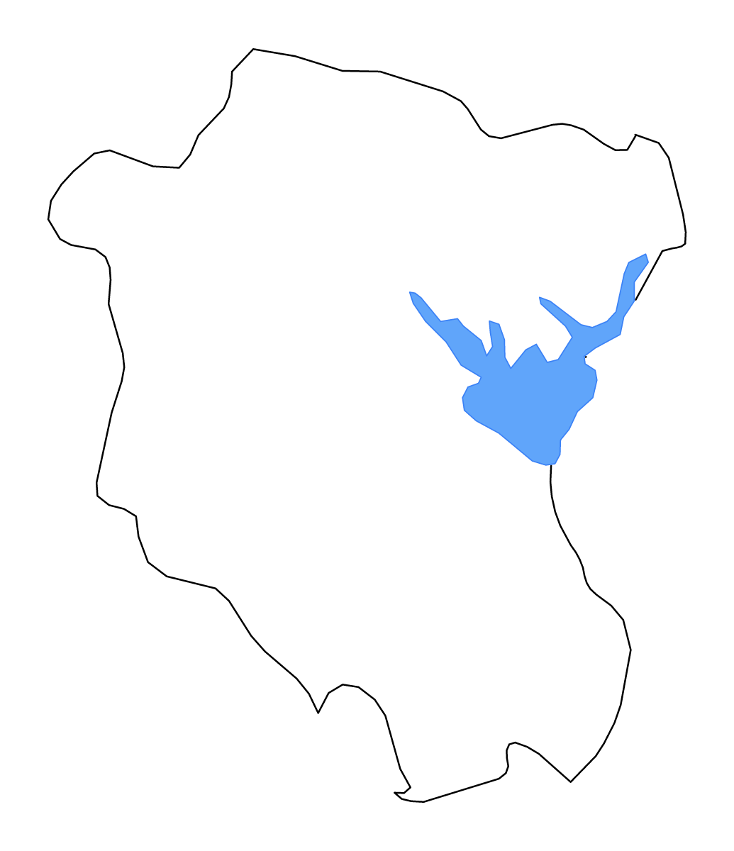 Carte de contour de Tây Ninh, Vietnam avec lacs et rivières.