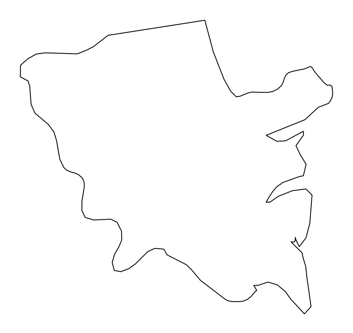 Carte de contour de Thái Bình, Vietnam avec rivières.