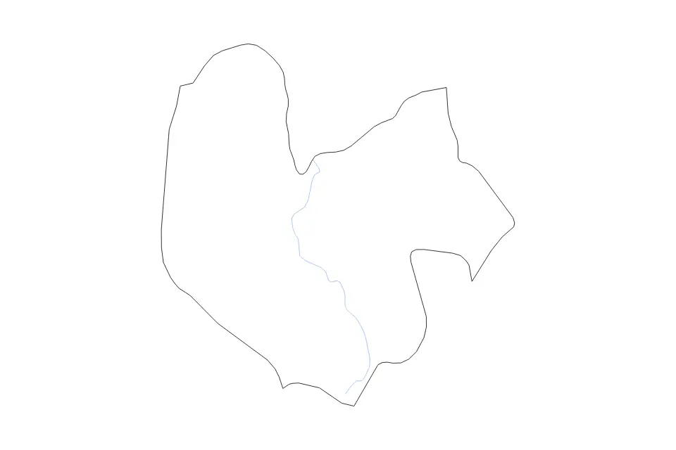 Mapa de Thái Nguyên, Vietnam de tipo contorno y ríos para Asia, con contorno y ríos con límites limpios.