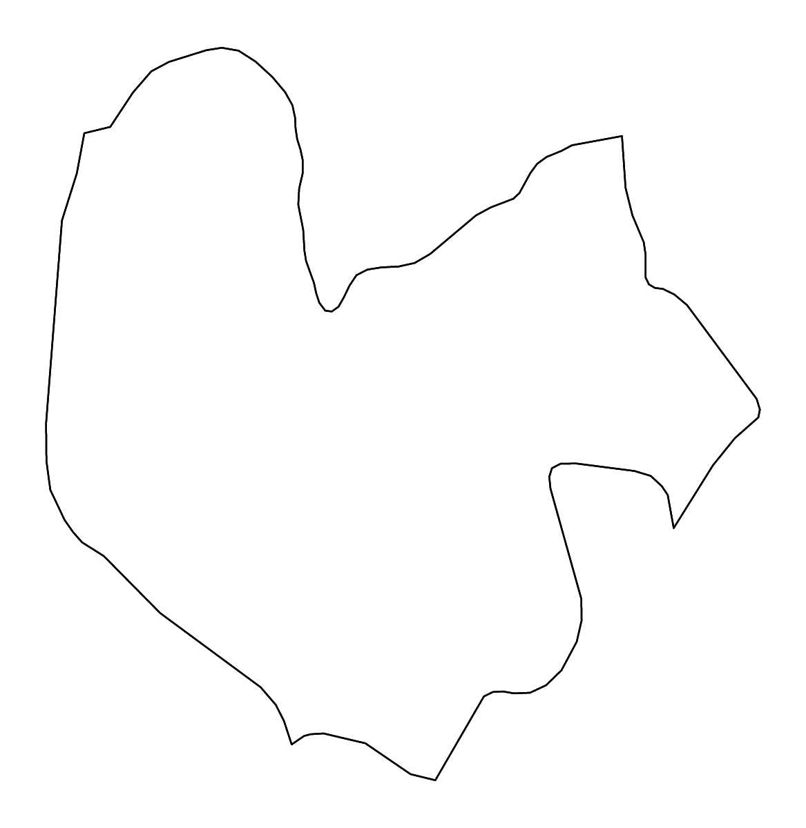 Mapa de contorno de Thái Nguyên, Vietnam con ríos.