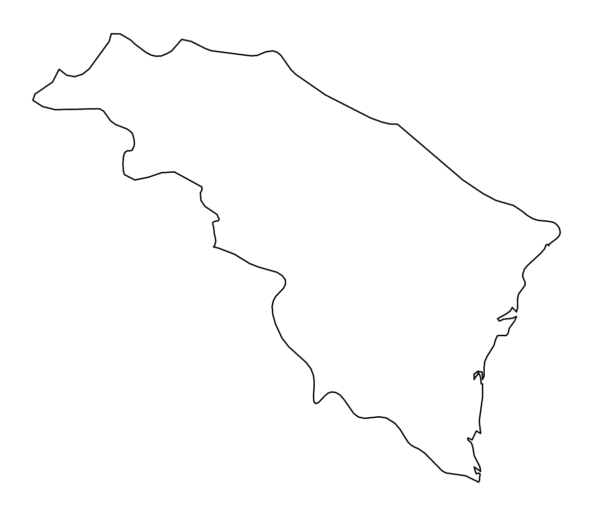 Carte de contour de Thanh Hóa, Vietnam avec rivières.