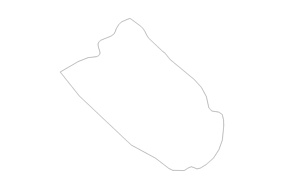 Outline map of Trà Vinh, Vietnam with subdivision borders.