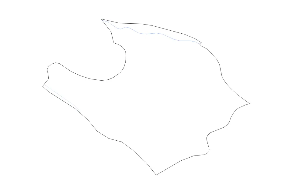 Outline map of Vĩnh Long, Vietnam with subdivision borders and rivers.