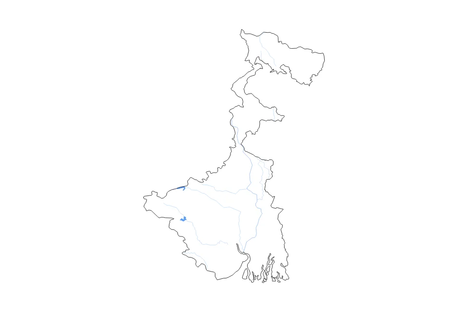 Aperçu de la carte de contour de West Bengal