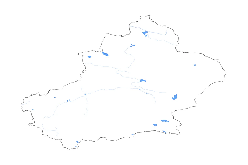 Aperçu de la carte de contour de Xinjiang