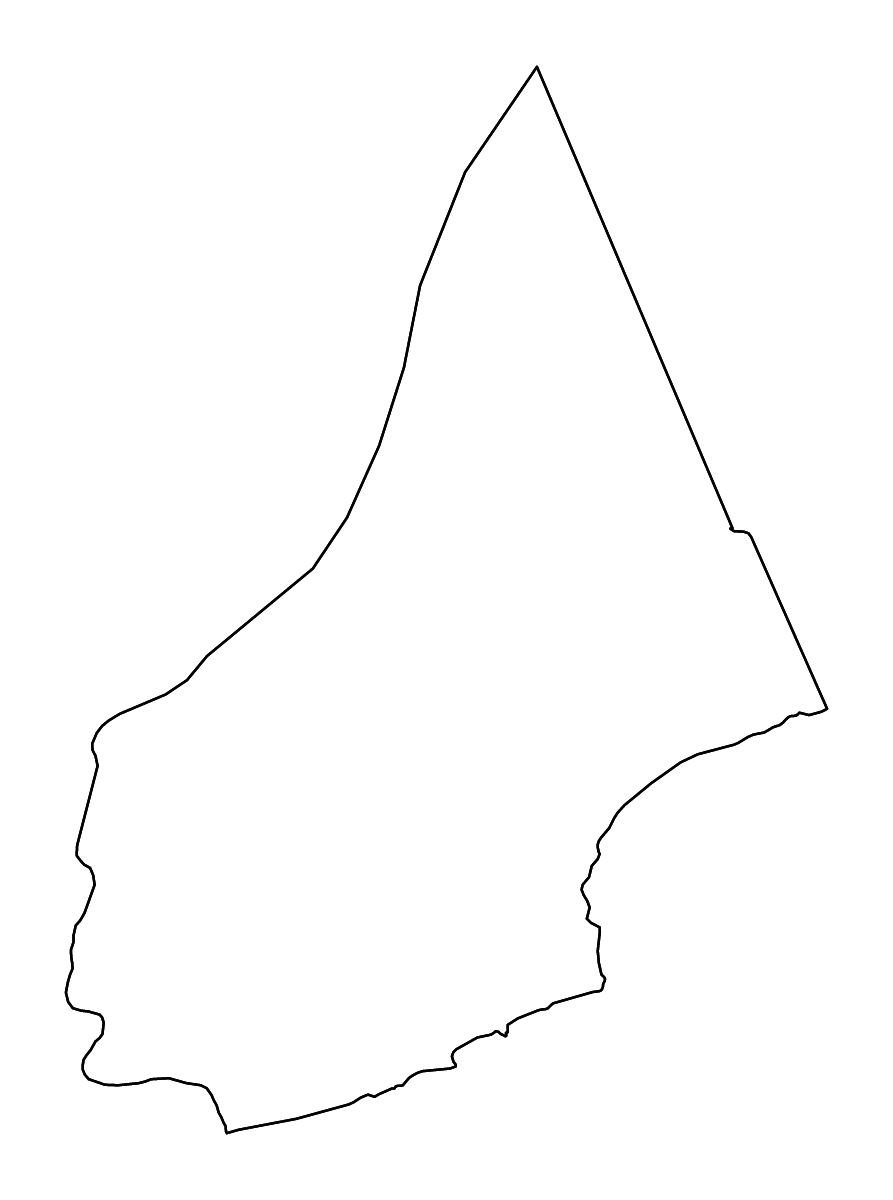 Mapa de contorno de Al Mahrah, Yemen con ríos.