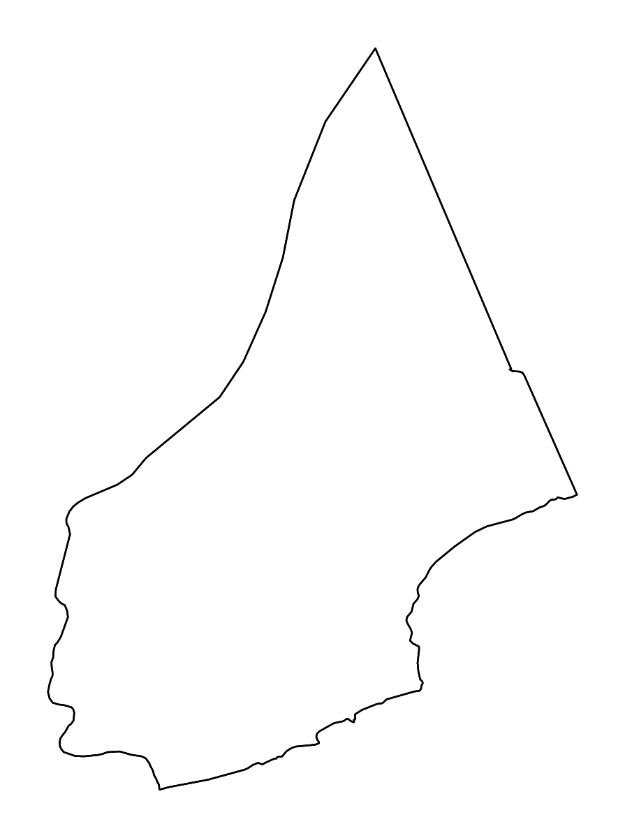 Mapa de contorno de Al Mahrah, Yemen con ríos.