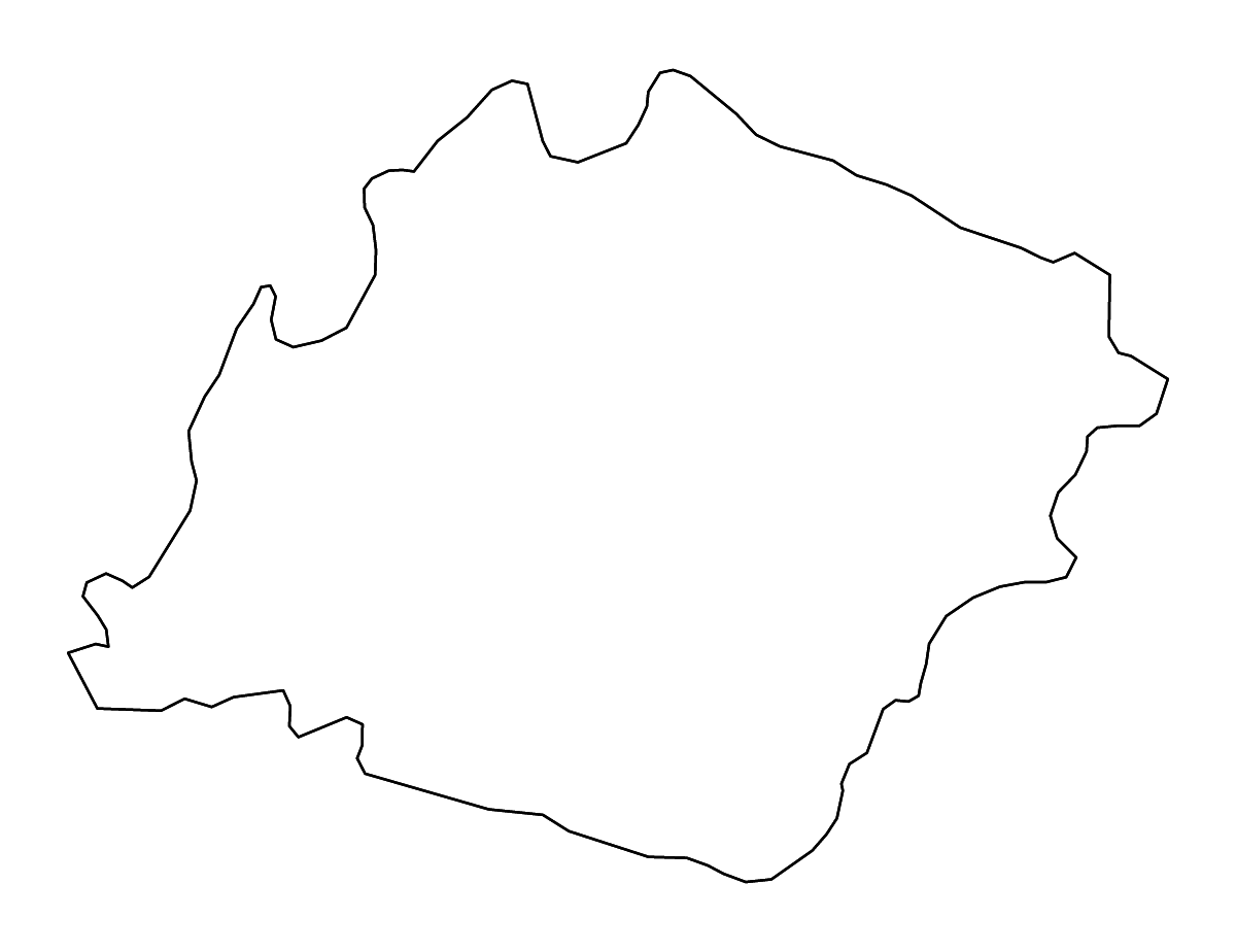 Outline map of Ibb Governorate, Yemen with rivers.