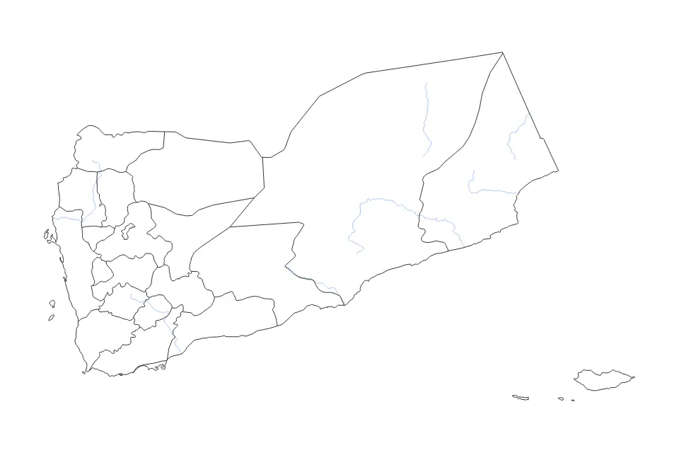 Yemen outline map preview
