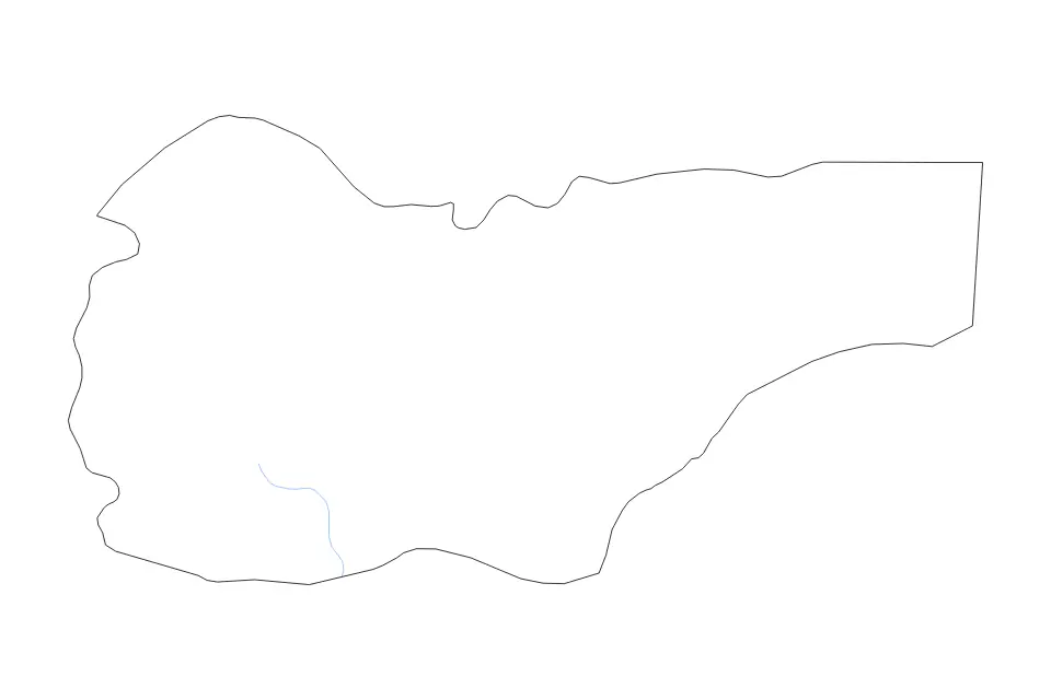 Carte de Sa'dah, Yemen de type contour et rivières pour Asie, montrant contour et rivières avec des limites nettes.