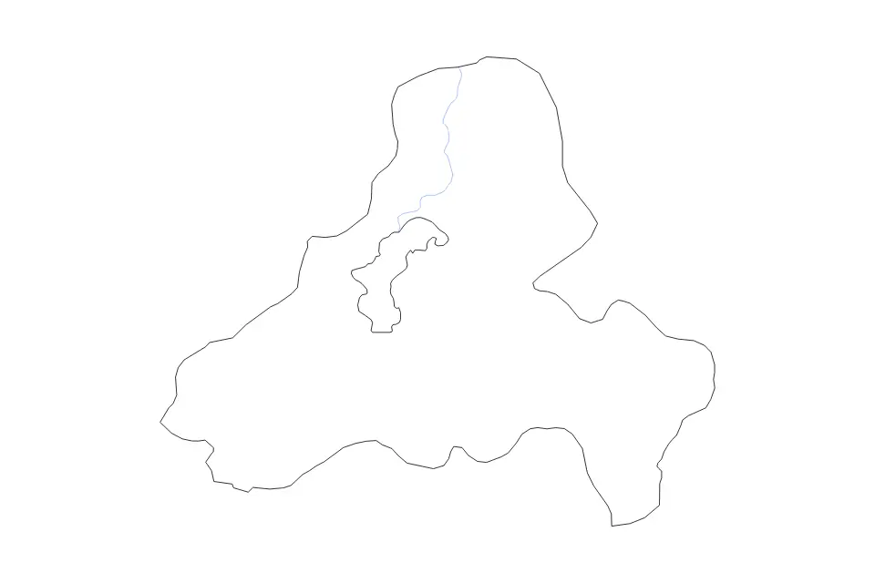 Outline map of Sanaa Governorate (3496), Yemen with subdivision borders and rivers.