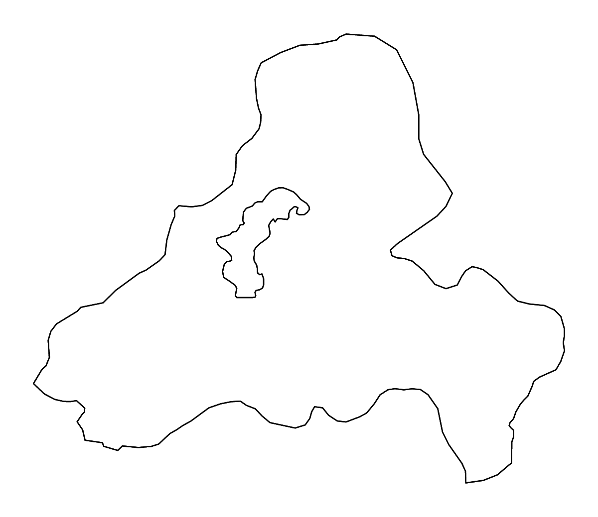 Mapa de contorno de Sanaa (3496), Yemen con ríos.