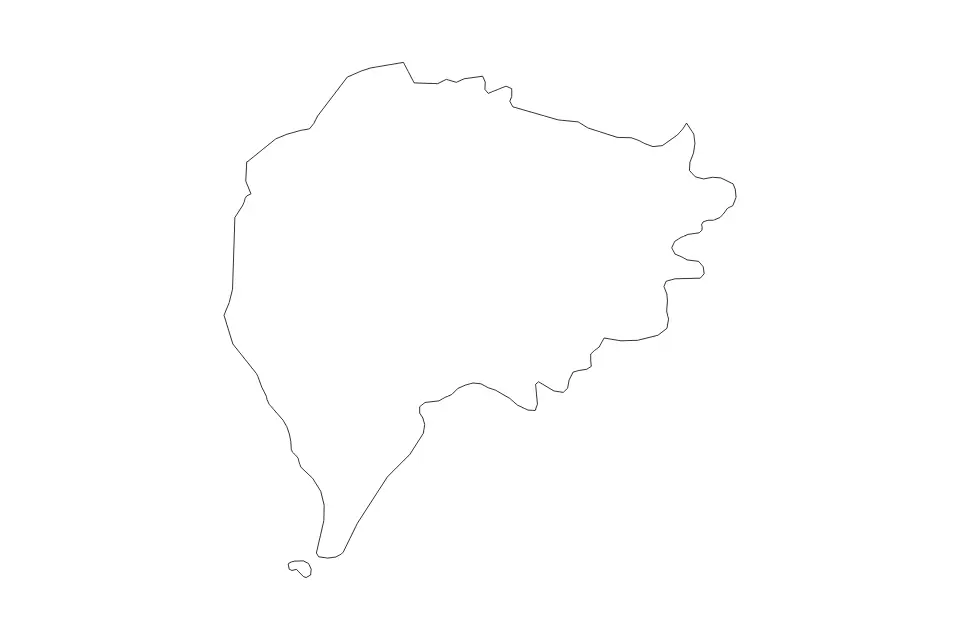 Mapa de Ta'izz, Yemen de tipo contorno para Asia, con contorno con límites limpios.