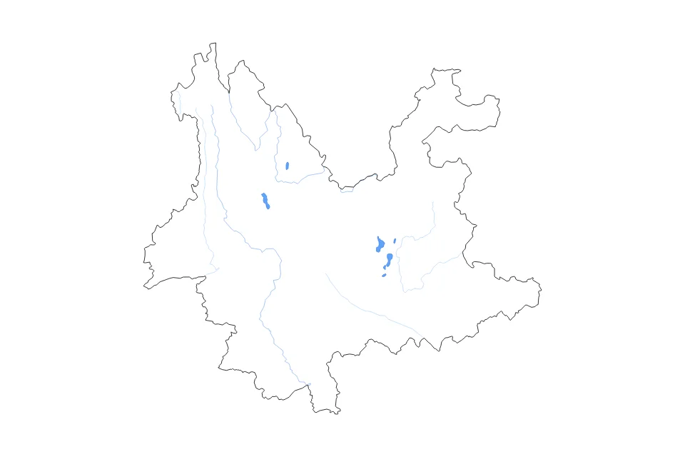 Aperçu de la carte de contour de Yunnan