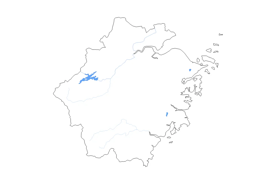 Aperçu de la carte de contour de Zhejiang
