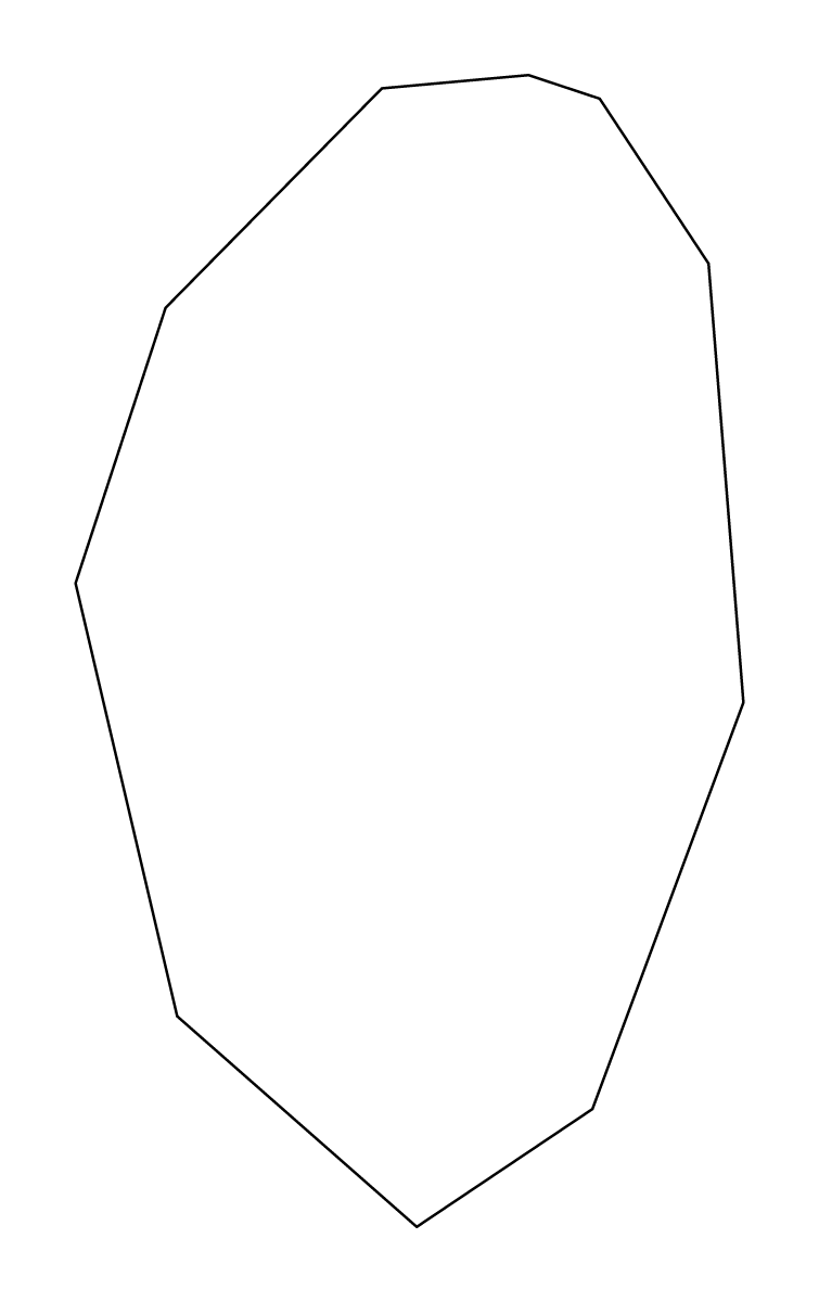 Outline map of Brändö, Åland Islands.