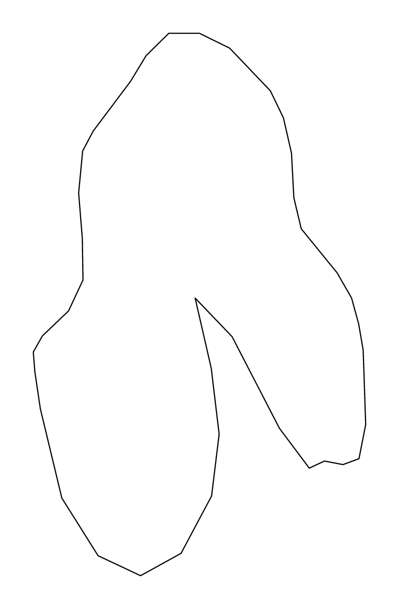 Outline map of Eckerö, Åland Islands.