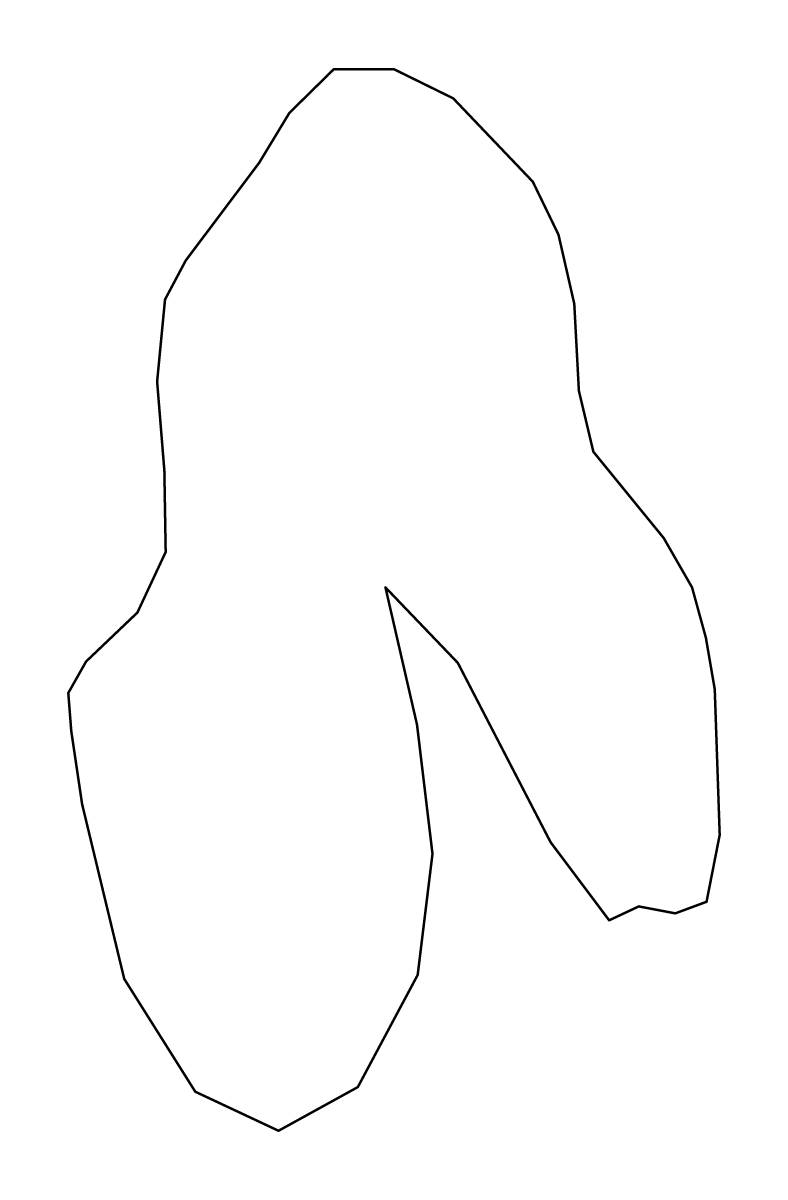 Outline map of Eckerö, Åland Islands.