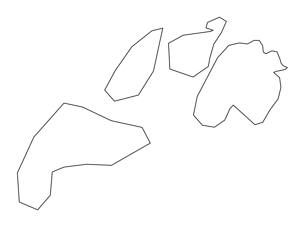 Outline map of Föglö, Åland Islands.