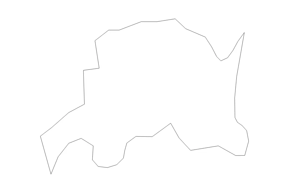 Outline map of Jomala Administrative Area, Aland Islands with subdivision borders.