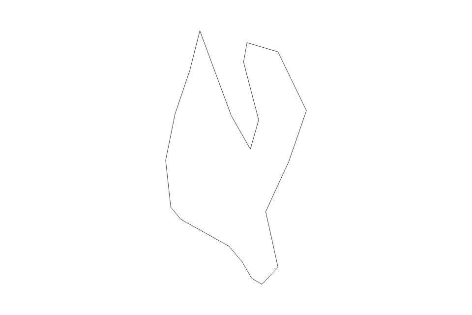 Outline map of Lumparland Administrative Area, Aland Islands with subdivision borders.