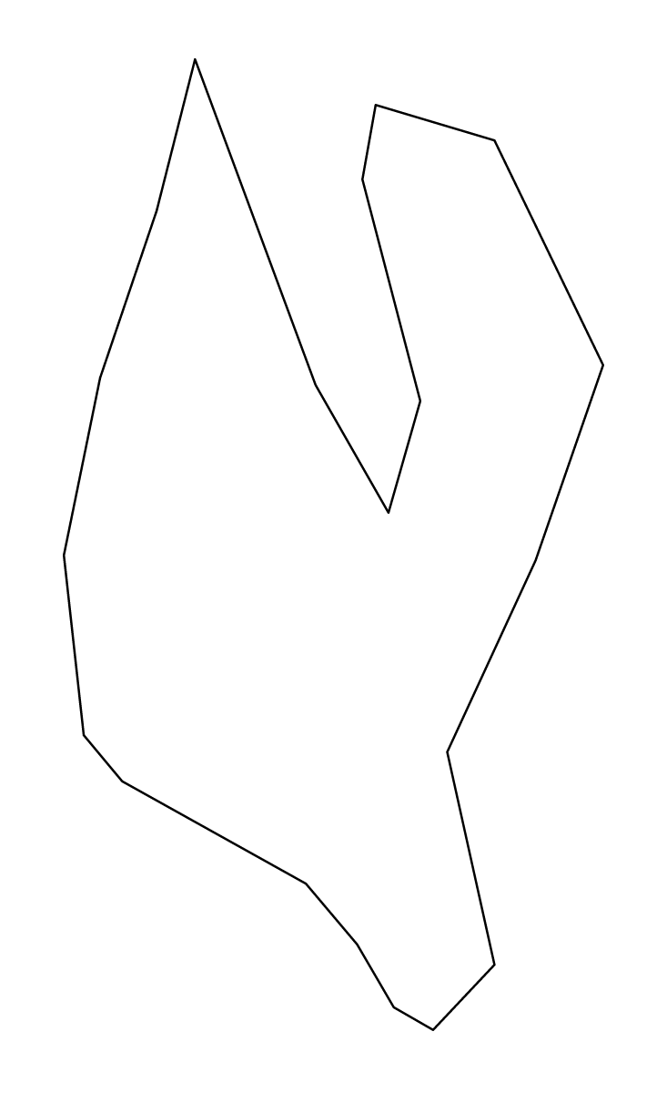 Outline map of Lumparland, Åland Islands.