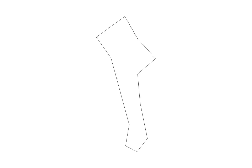 Outline map of Mariehamn Administrative Area, Aland Islands with subdivision borders.