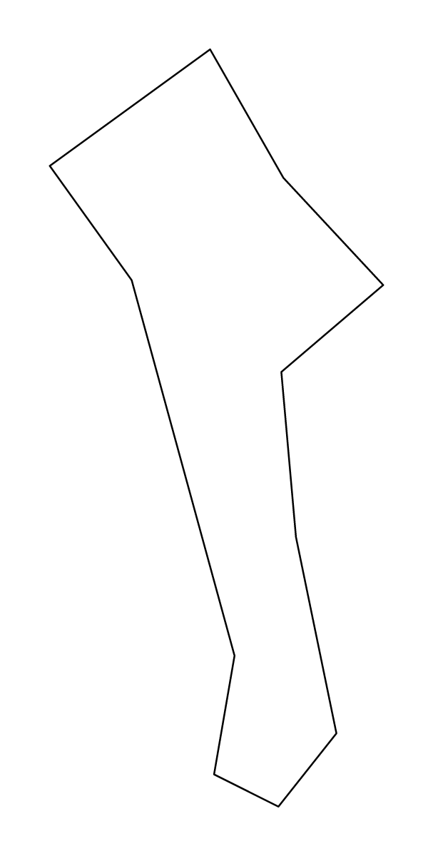 Outline map of Mariehamn, Åland Islands.
