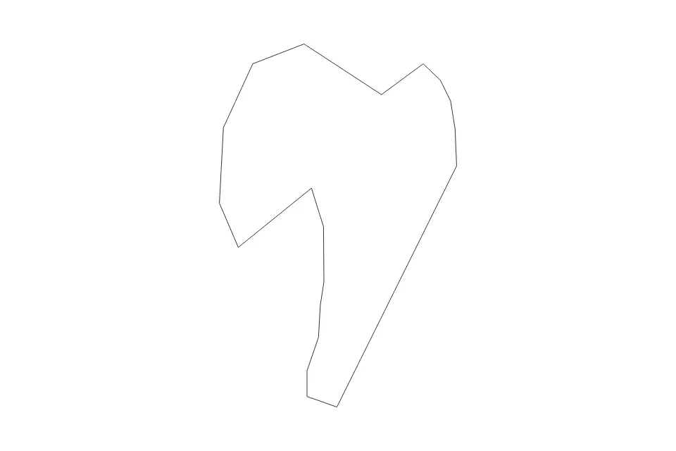 Outline map of Vårdö Administrative Area, Aland Islands with subdivision borders.