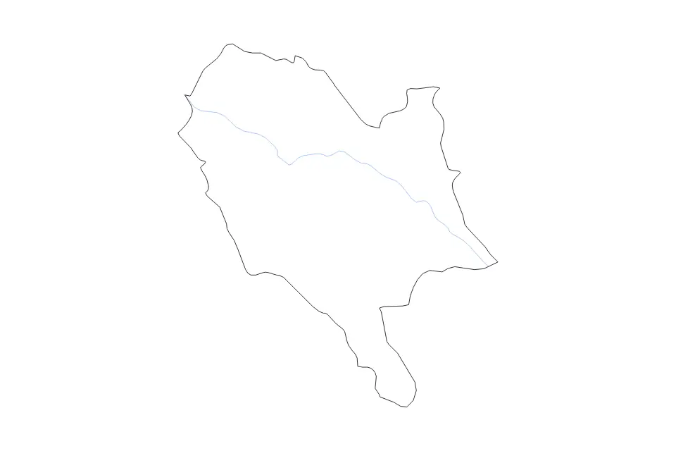 Carte de Gjirokastër, Albania de type contour et rivières pour Europe, montrant contour et rivières avec des limites nettes.