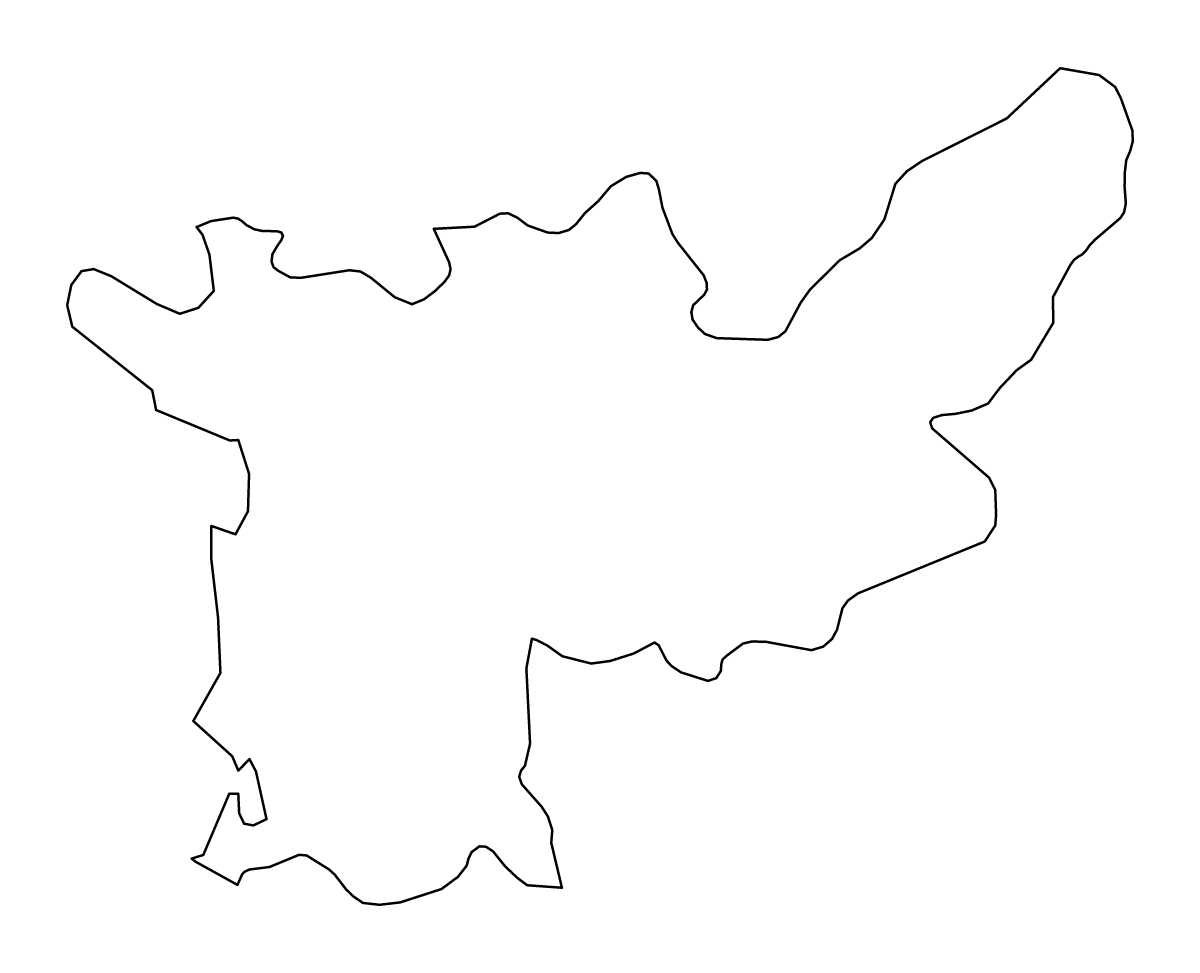 Carte de contour de Lezhë, Albania.